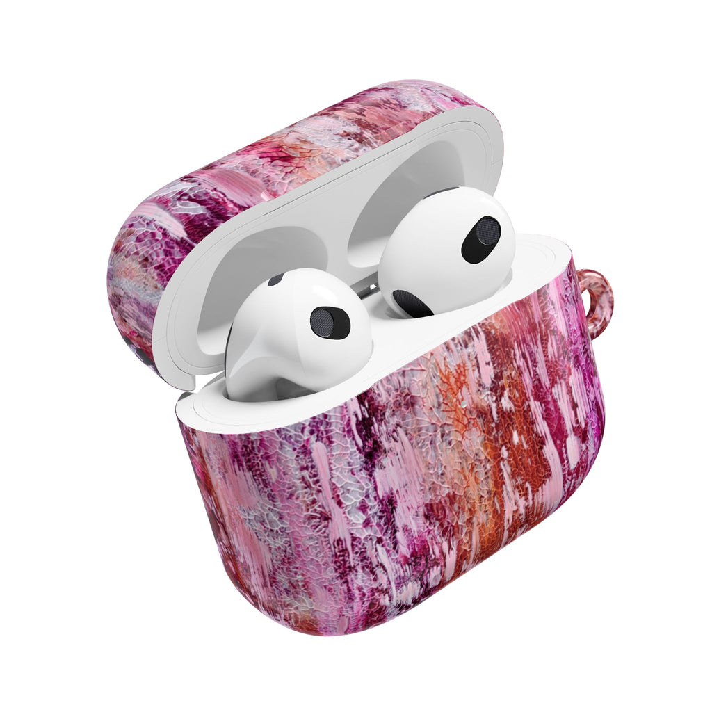 Abstract Pink Marble AirPod Case – Protective Artistic Earbud Cover