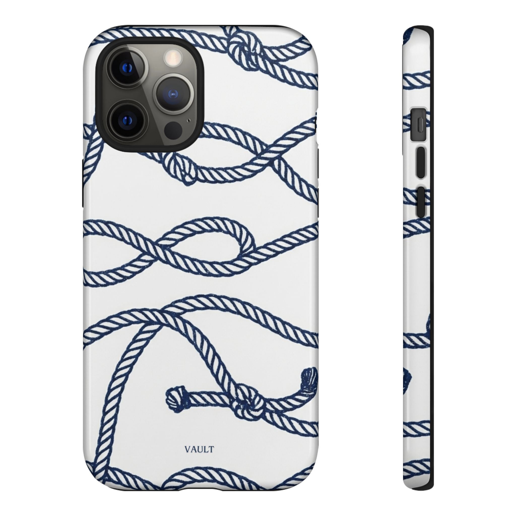 Nautical Rope Tough Case — Protective Phone Cover with Navy Knot Design