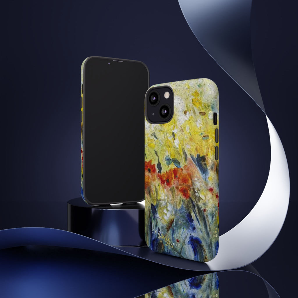 Floral Watercolor Phone Case — Yellow Garden Tough Cases