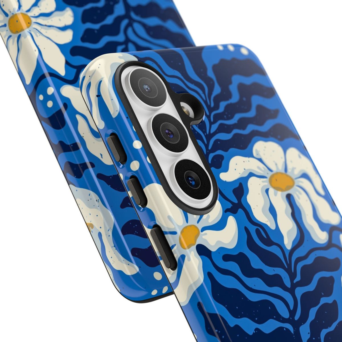 Blue Daisy Tough Phone Case — Floral Protective Phone Cover