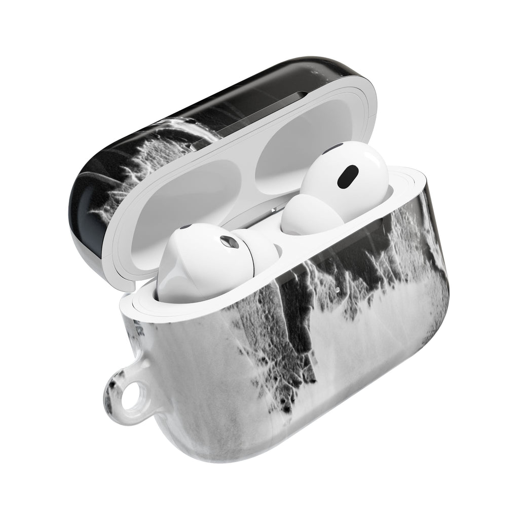 Marble Ink AirPod Case — Black & White Abstract Protective Cover