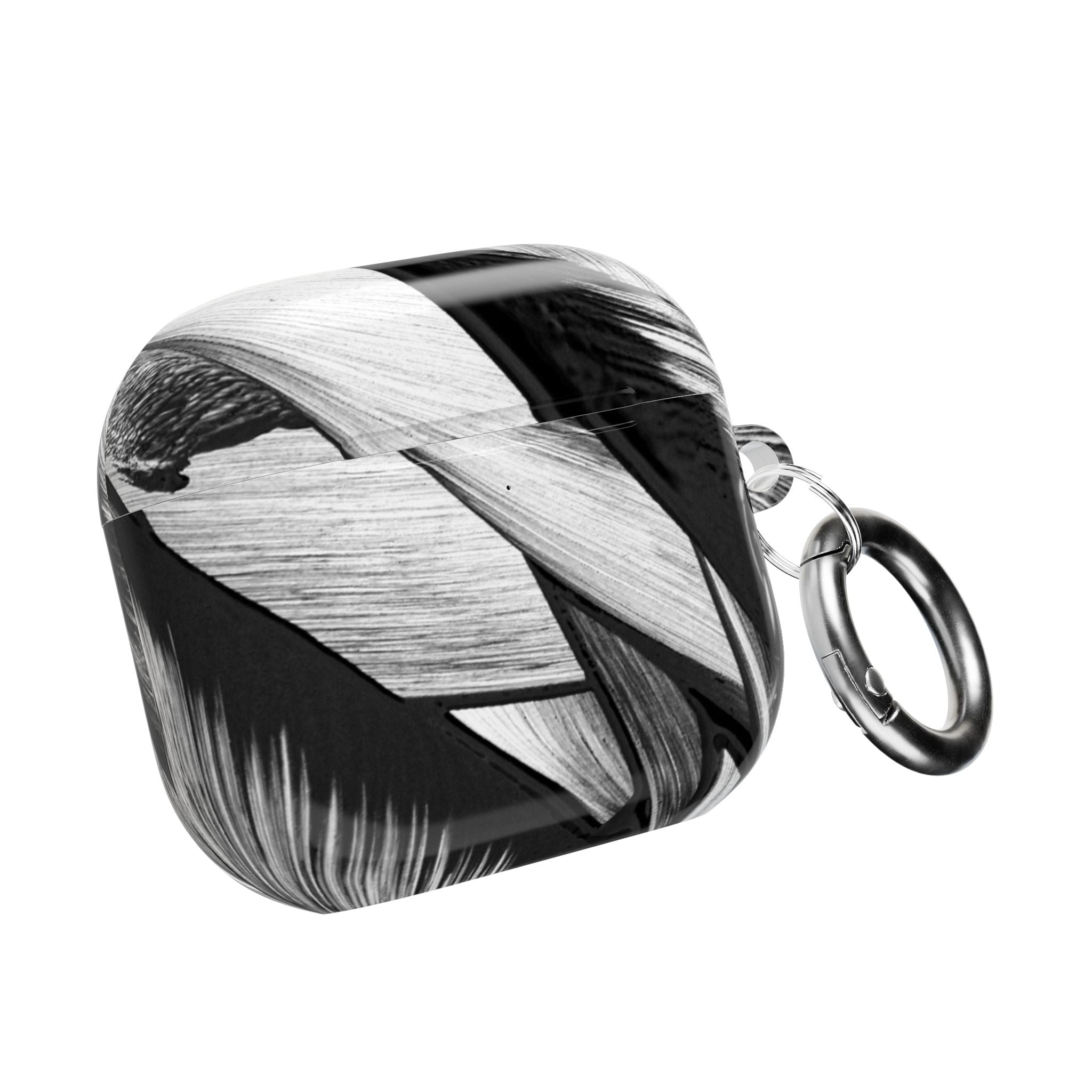 AirPod Case — Monochrome Tropical Leaf Protective Cover