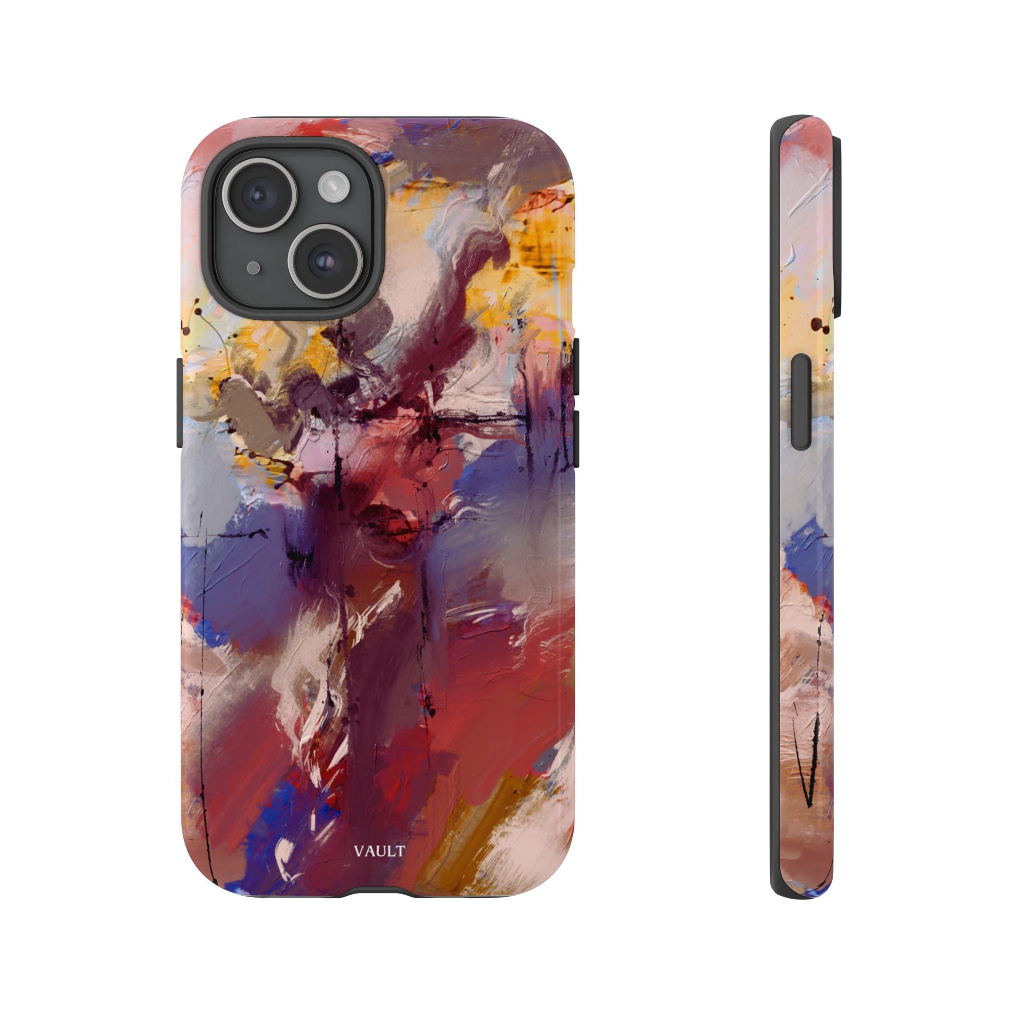 Abstract Brushstroke Tough Phone Case — Colorful Protective iPhone Cover