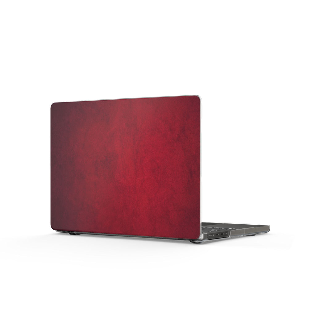 Red Vintage Texture Clear MacBook Case