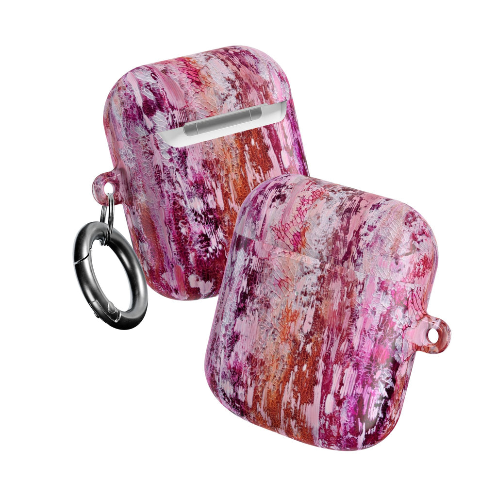 Abstract Pink Marble AirPod Case – Protective Artistic Earbud Cover