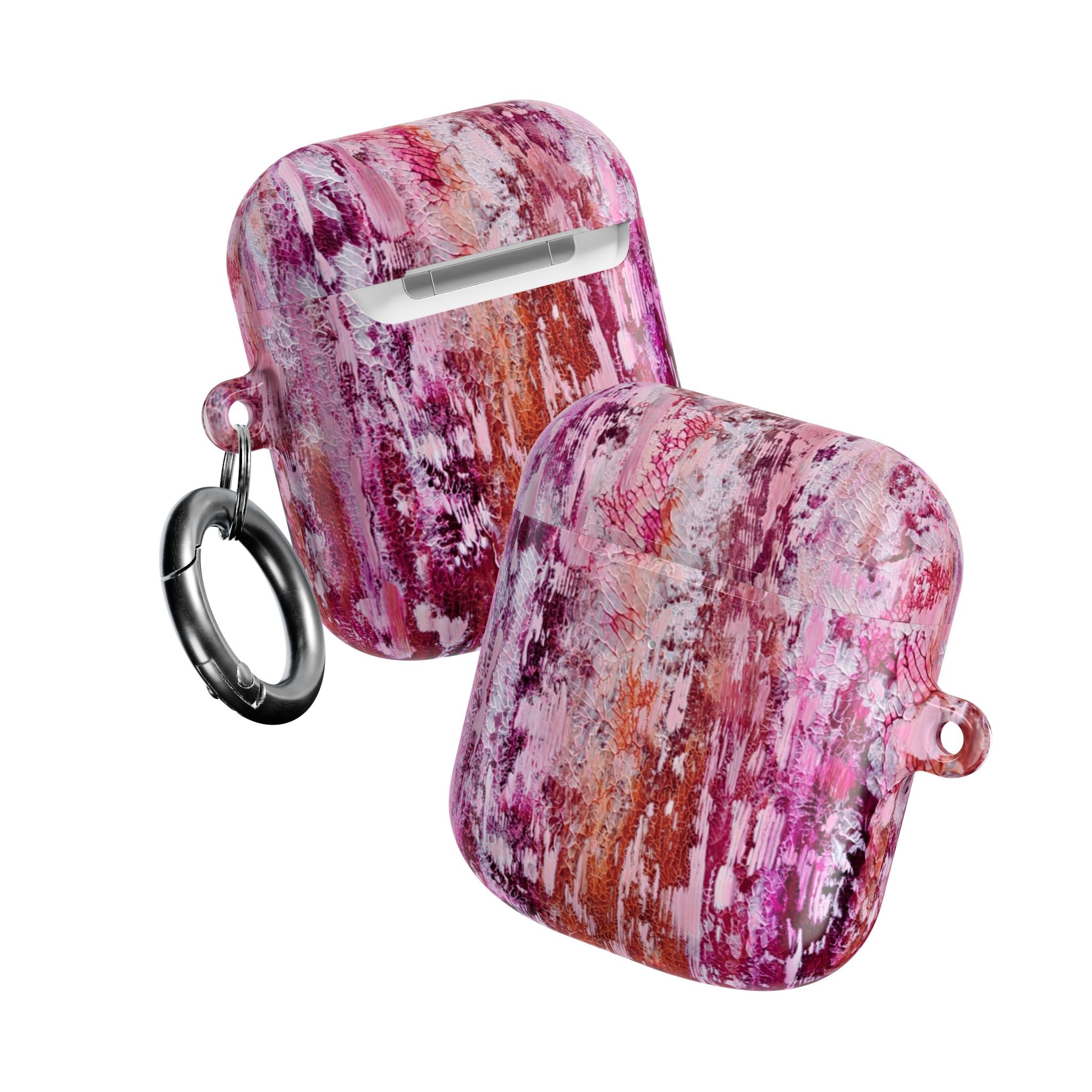 Abstract Pink Marble AirPod Case – Protective Artistic Earbud Cover