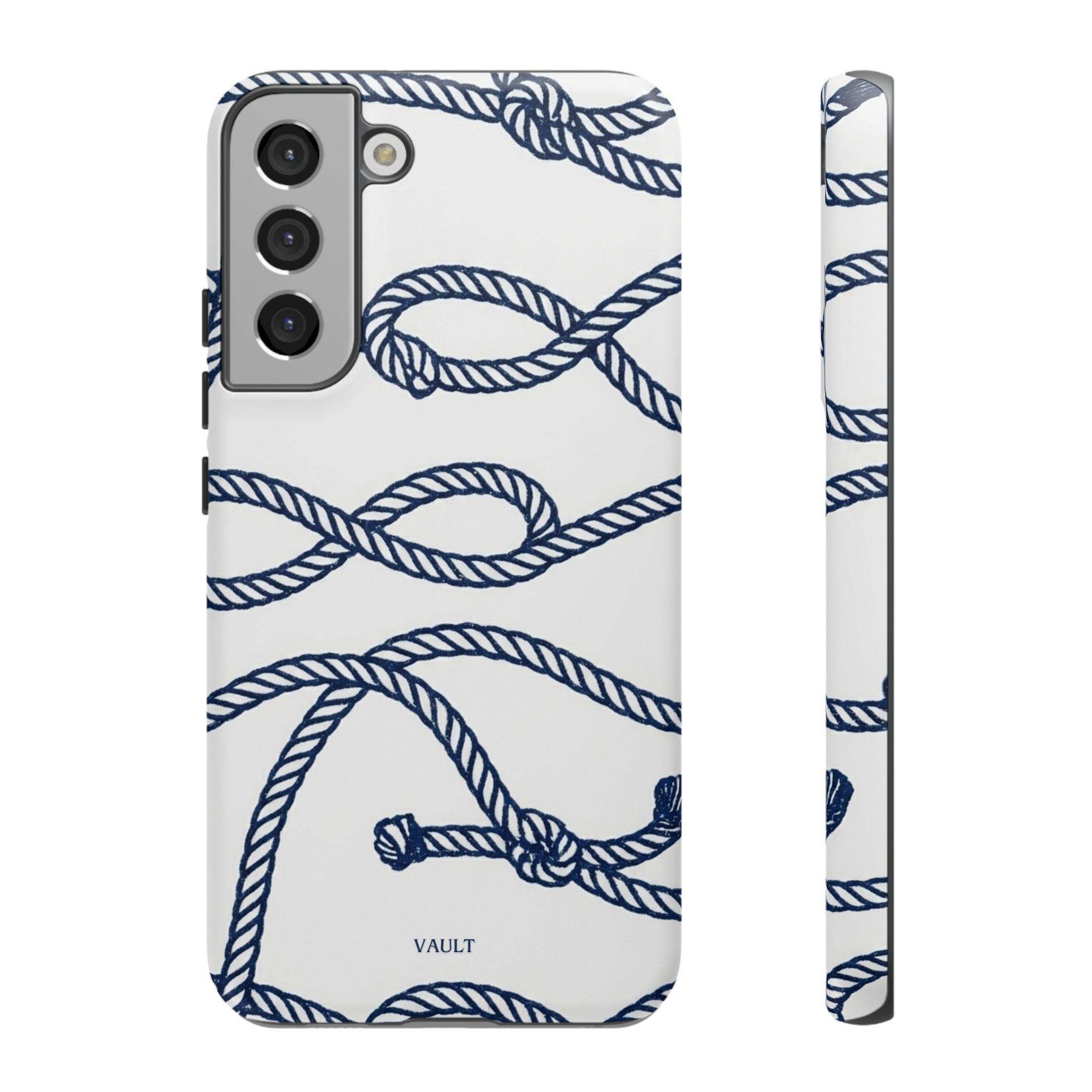 Nautical Rope Tough Case — Protective Phone Cover with Navy Knot Design