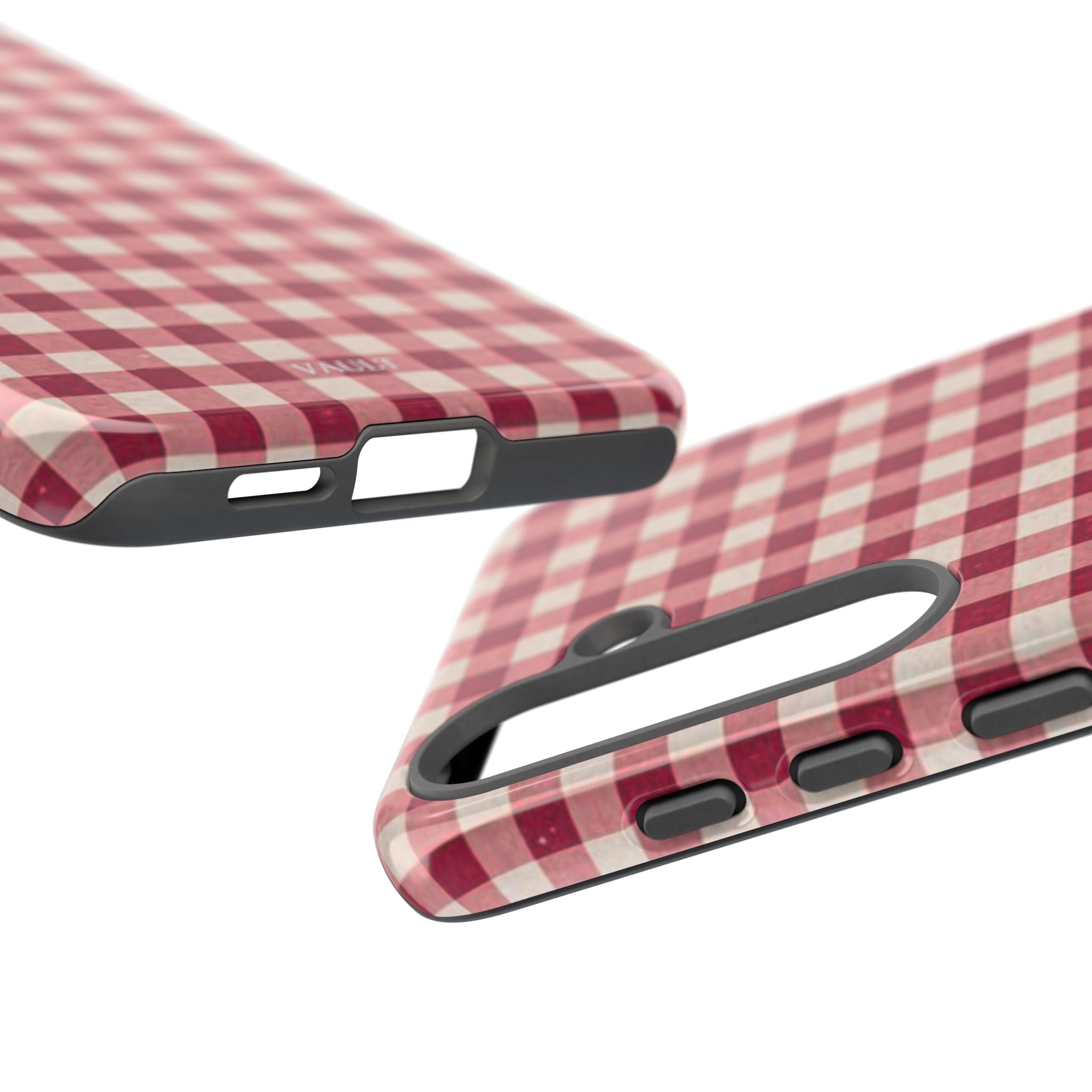 Gingham Phone Case — Red Plaid Tough Case