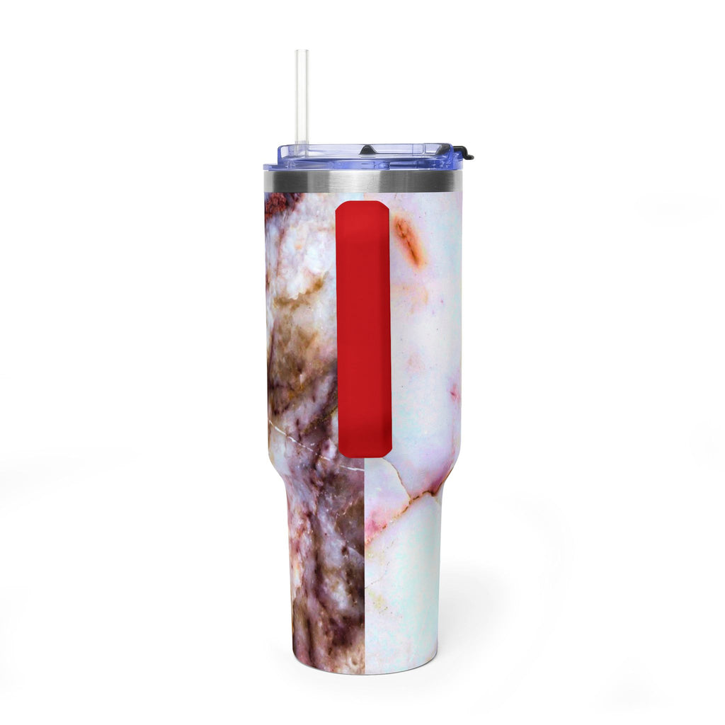 40oz Marble Rose Quartz Vacuum Tumbler – Insulated Travel Mug