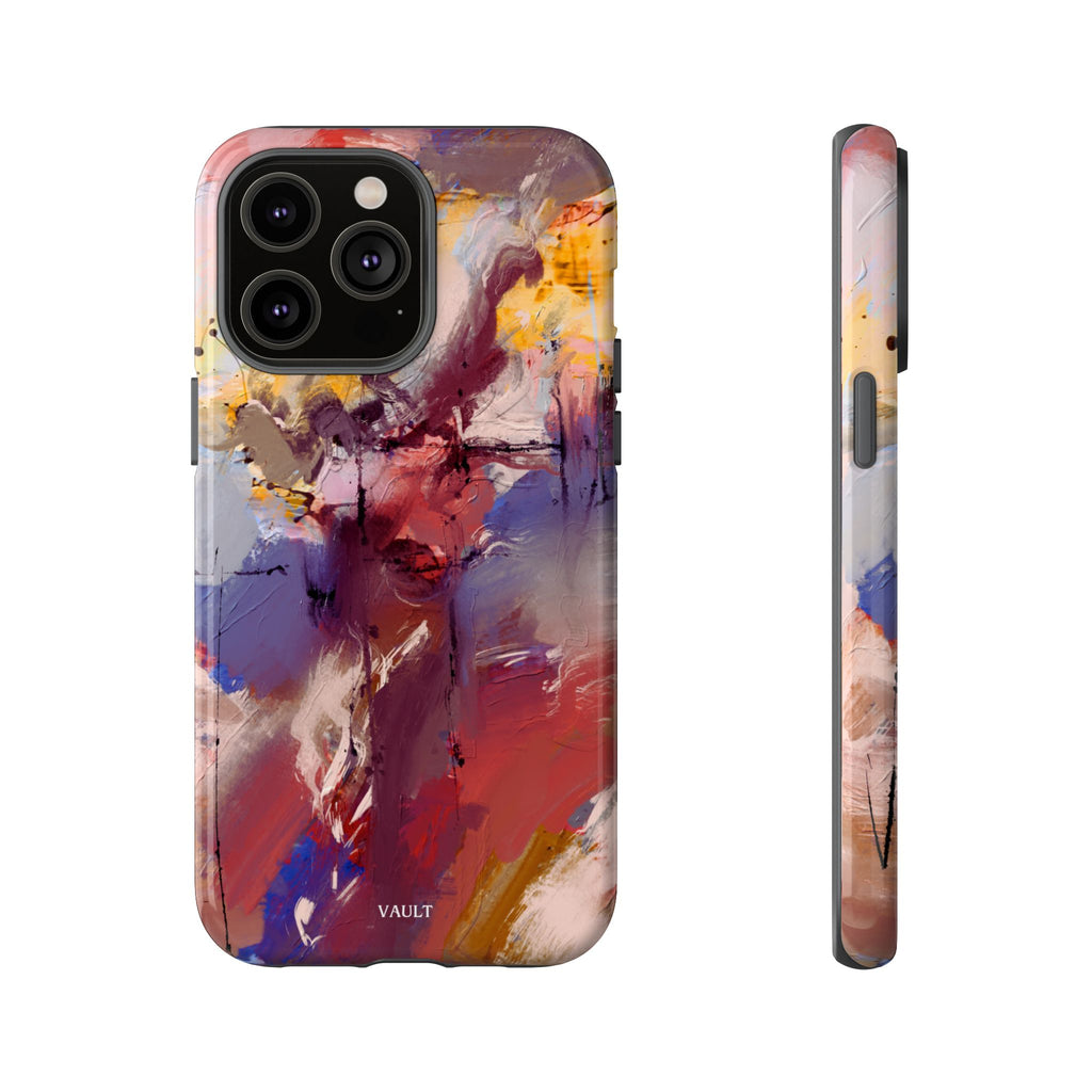 Abstract Brushstroke Tough Phone Case — Colorful Protective iPhone Cover