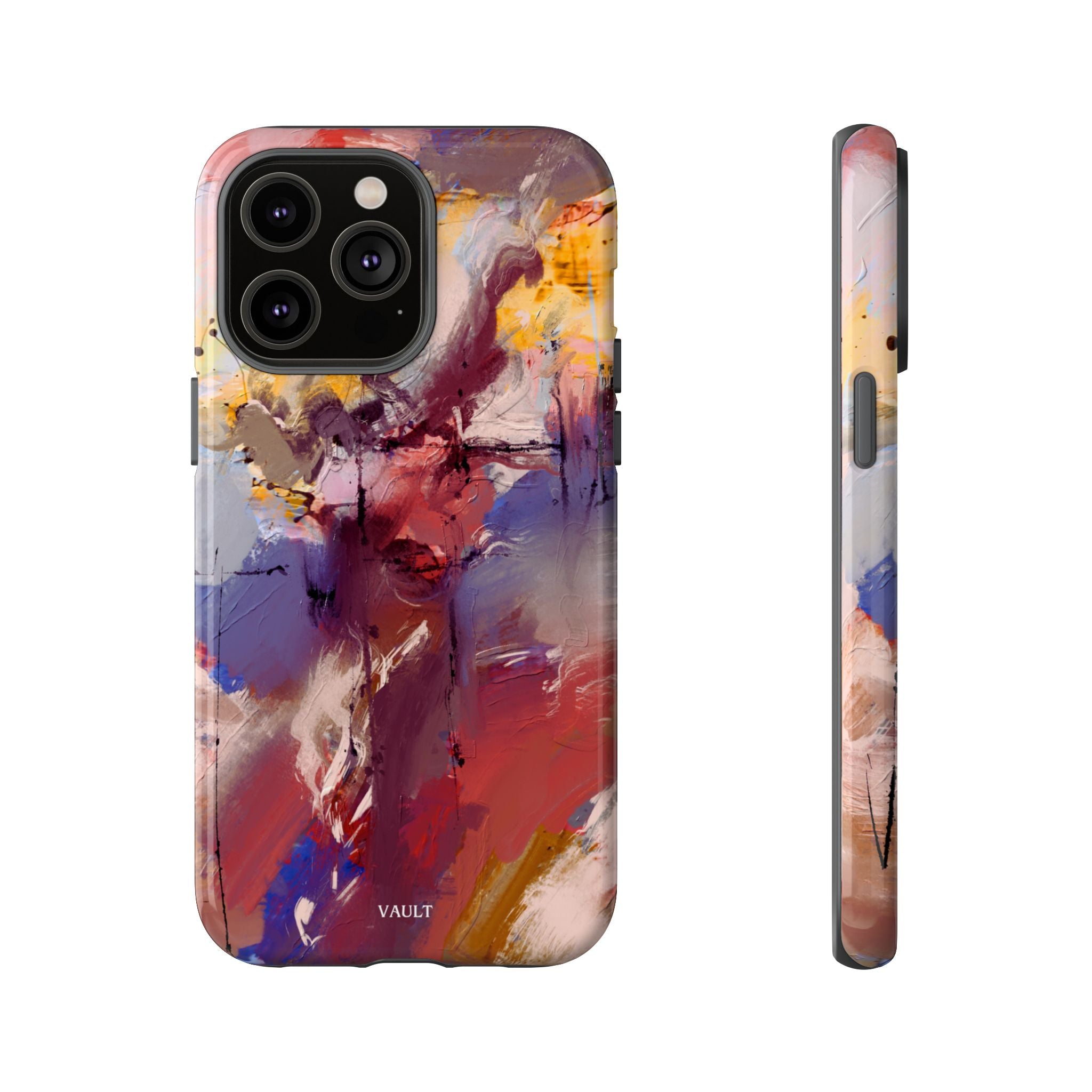 Abstract Brushstroke Tough Phone Case — Colorful Protective iPhone Cover