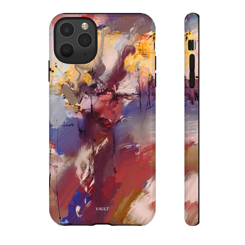 Abstract Brushstroke Tough Phone Case — Colorful Protective iPhone Cover