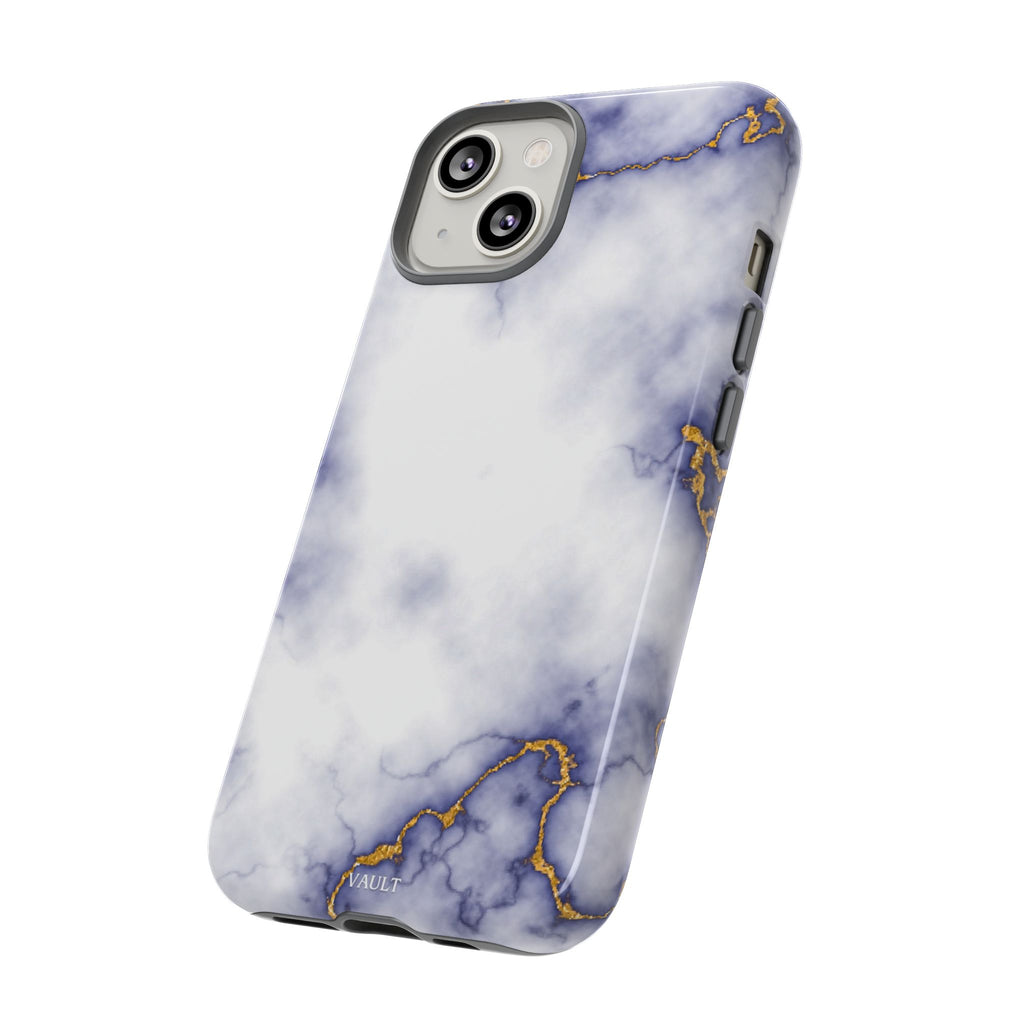 Purple Marble Tough Phone Case with Gold Veins