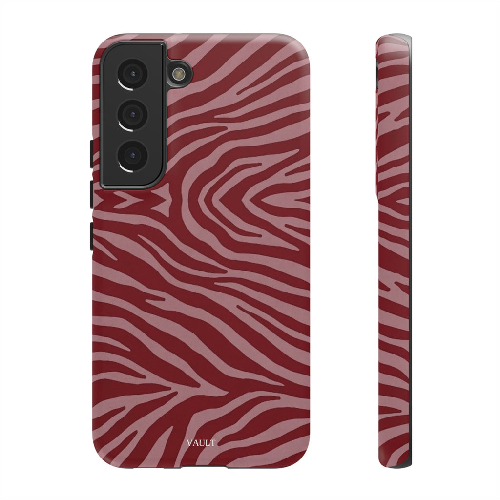 Red Zebra Print Tough Phone Case