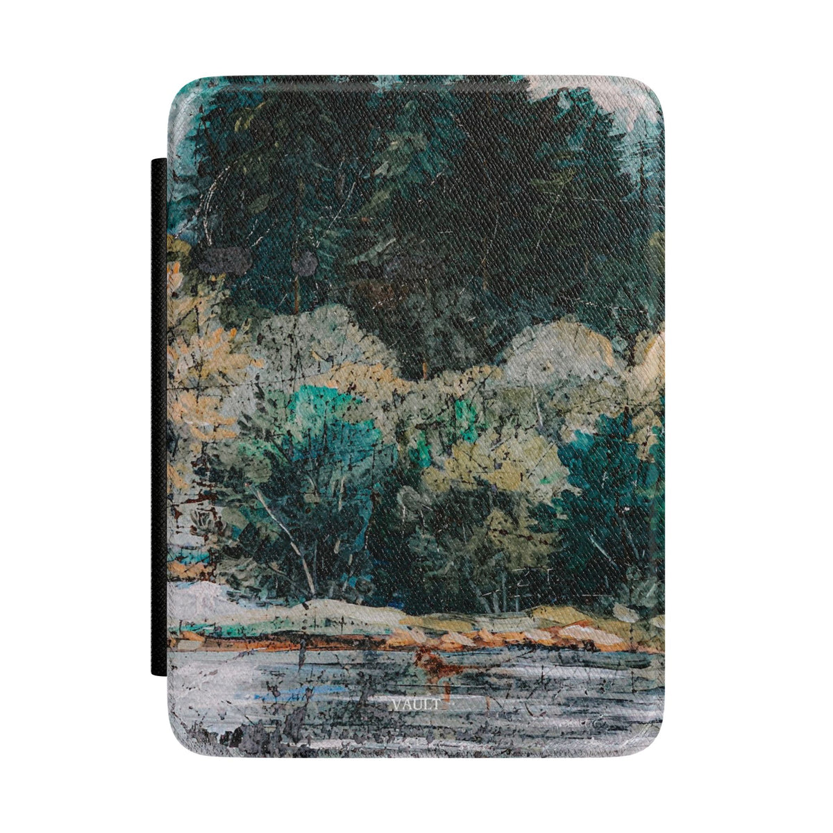 Kindle Case - Tranquil Lakeside Forest Print Protective Cover