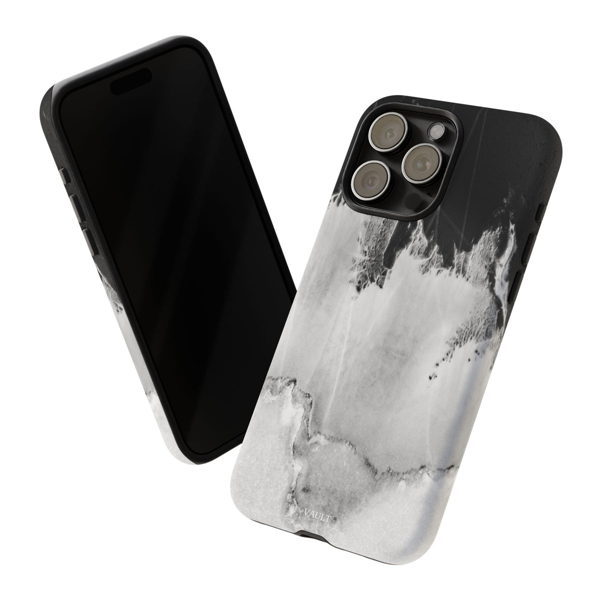 Marble Ink Tough Case — Black & White Abstract Phone Cover