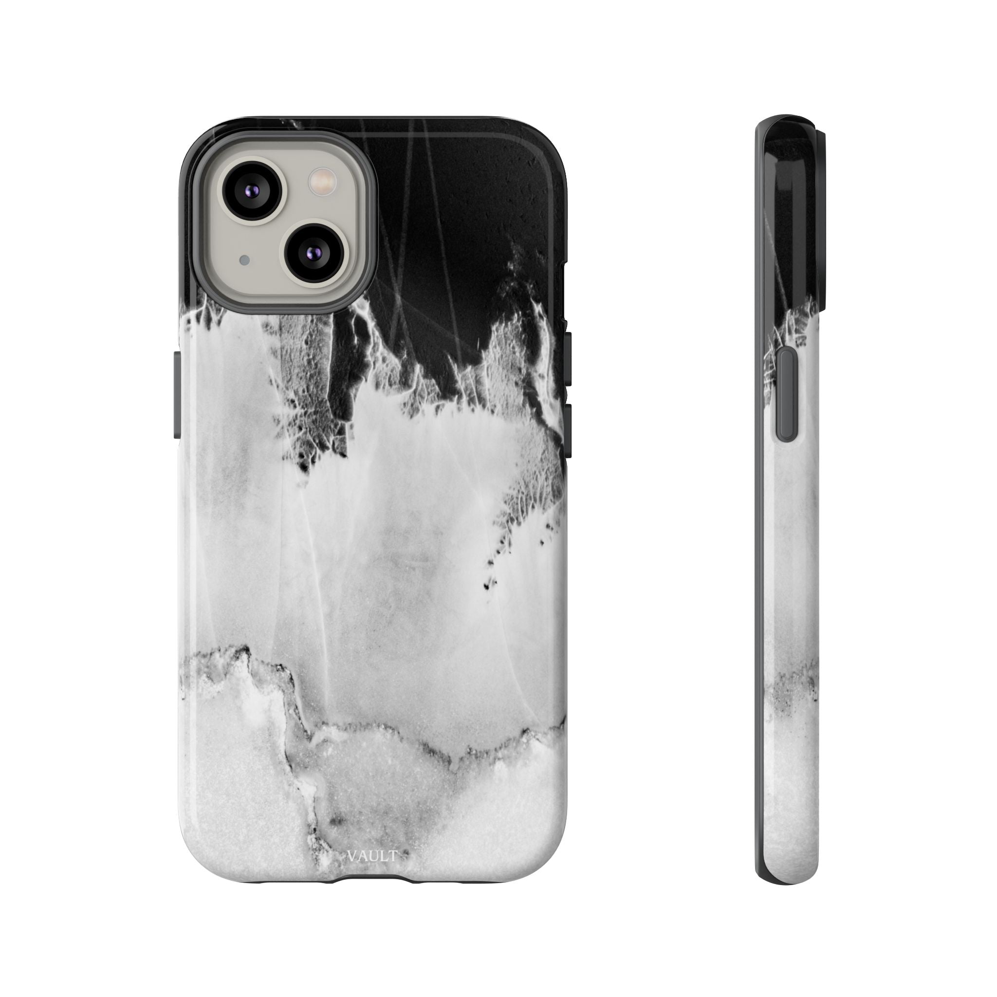 Marble Ink Tough Case — Black & White Abstract Phone Cover