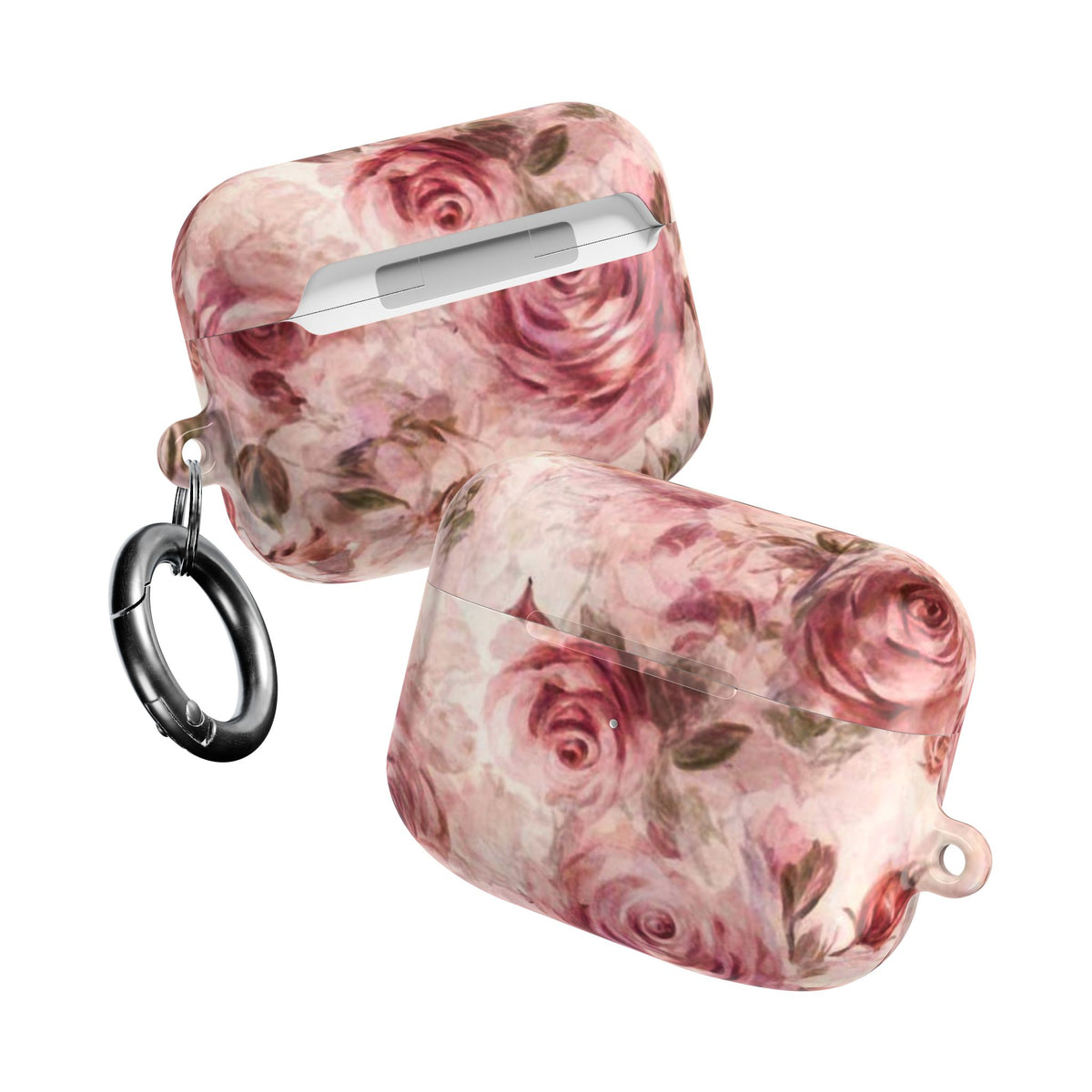 Floral Rose AirPod Case — Vintage Pink Watercolor Protection