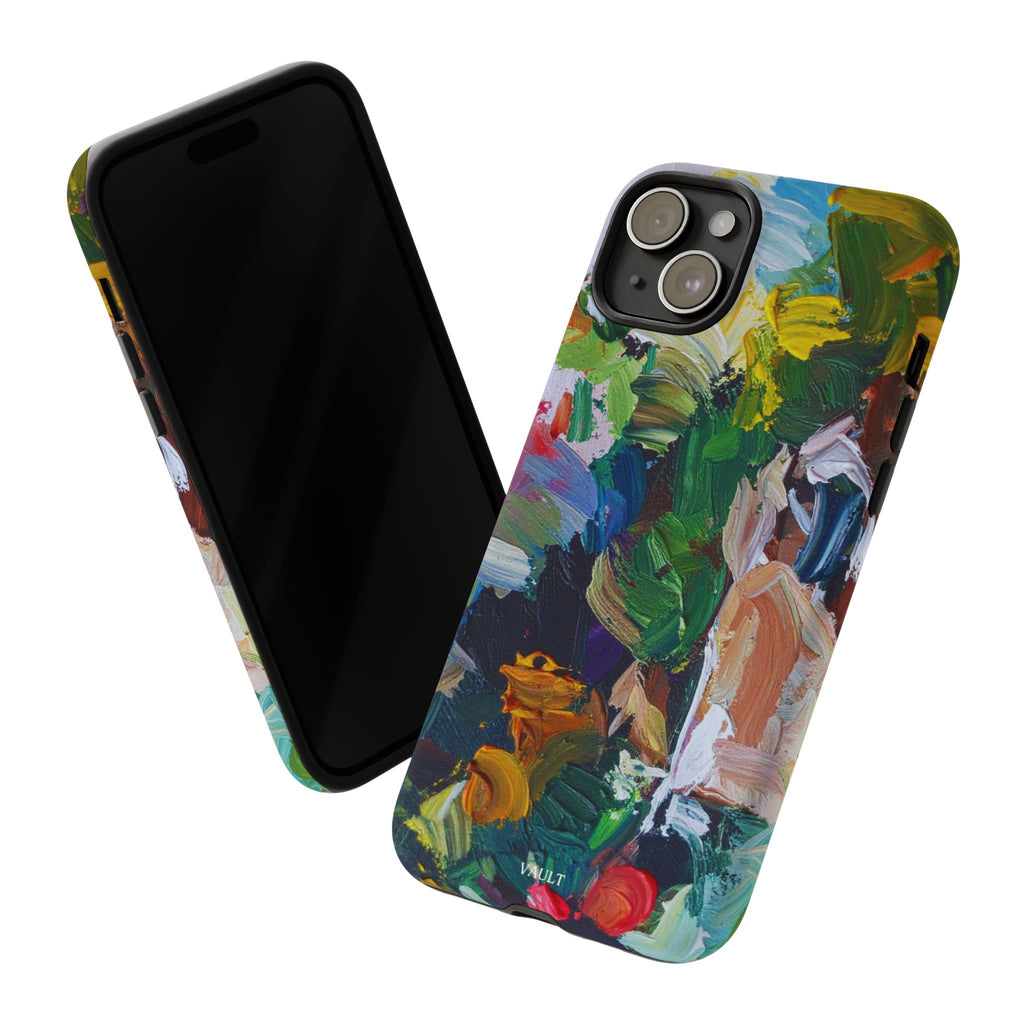 Abstract Paint Brushstroke Phone Case — Colorful Artistic Tough Case