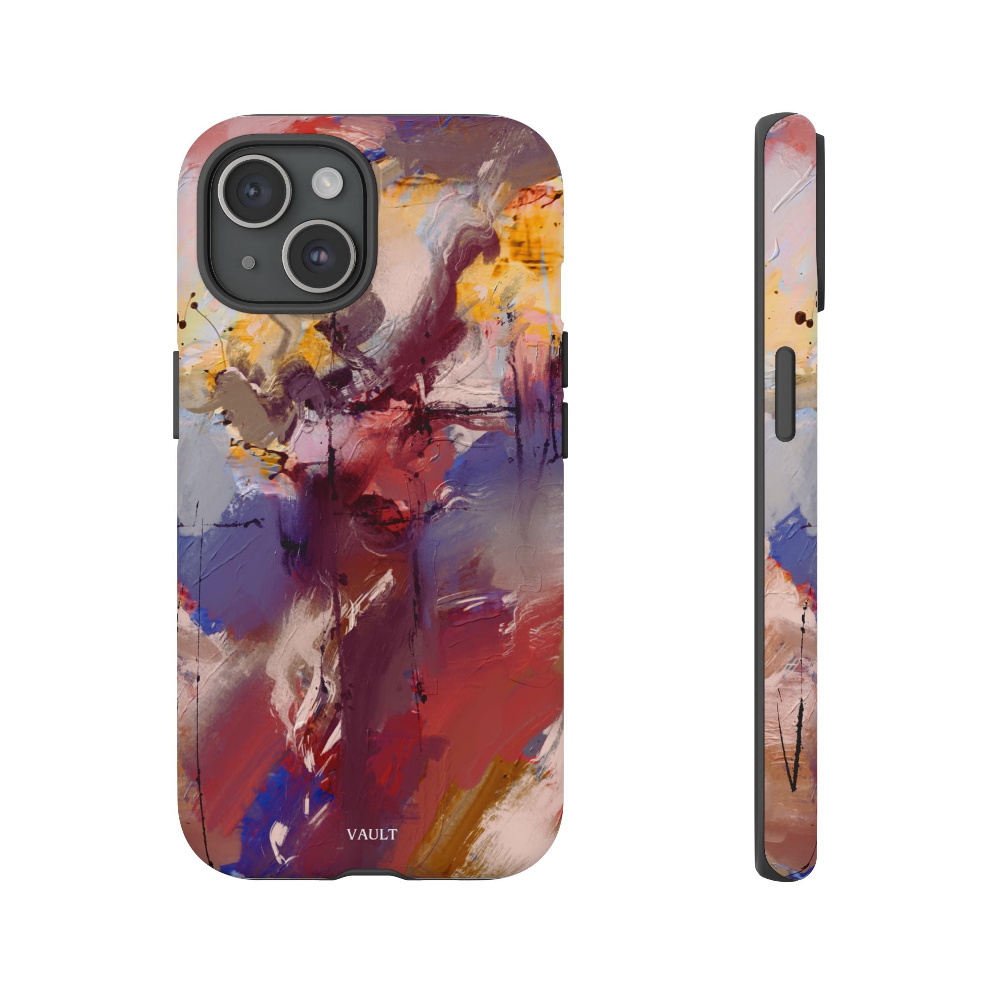 Abstract Brushstroke Tough Phone Case — Colorful Protective iPhone Cover