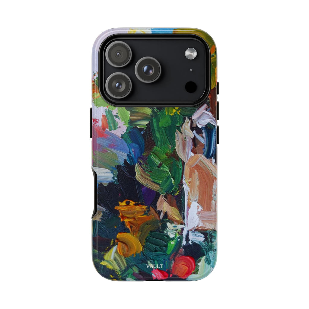 Abstract Paint Brushstroke Phone Case — Colorful Artistic Tough Case