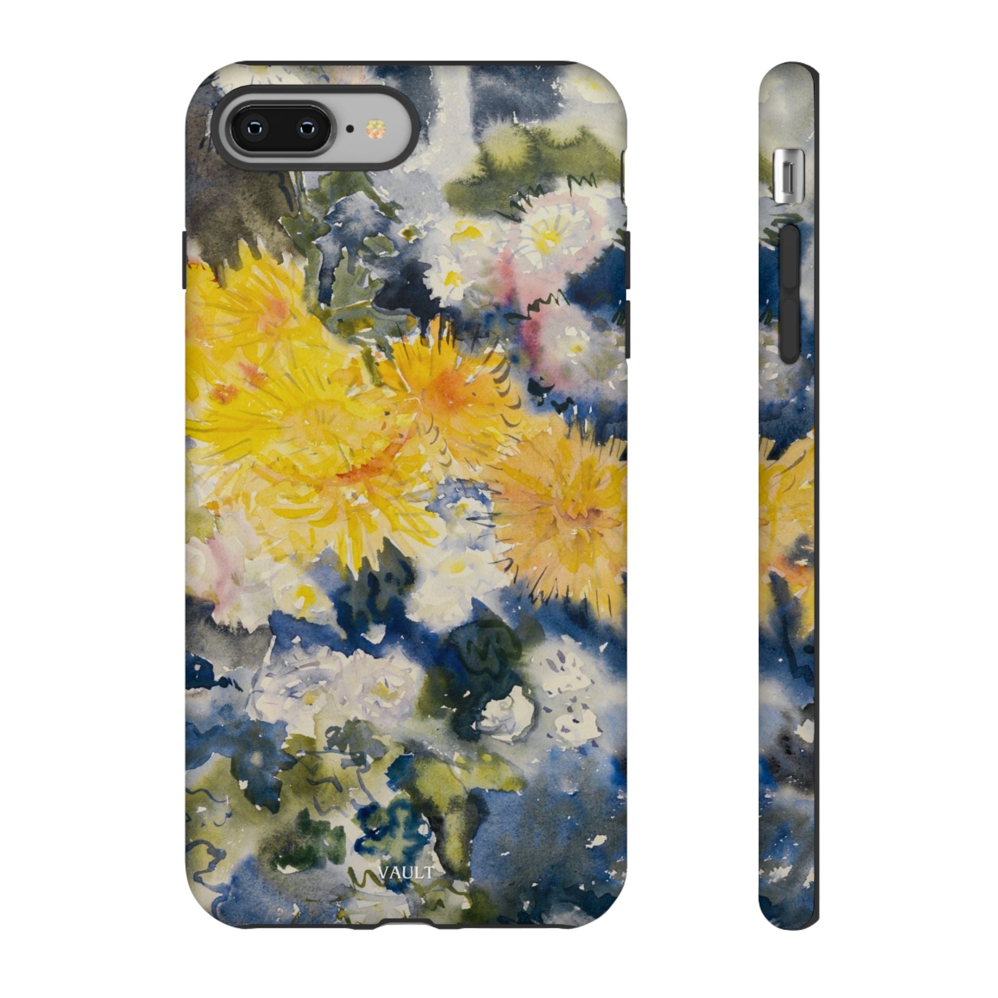 Floral Watercolor Phone Case – Yellow Chrysanthemums Design