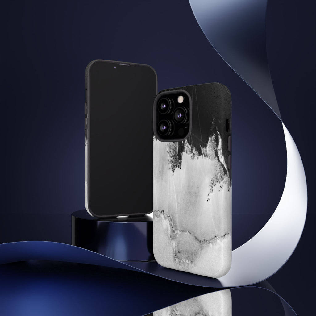Marble Ink Tough Case — Black & White Abstract Phone Cover