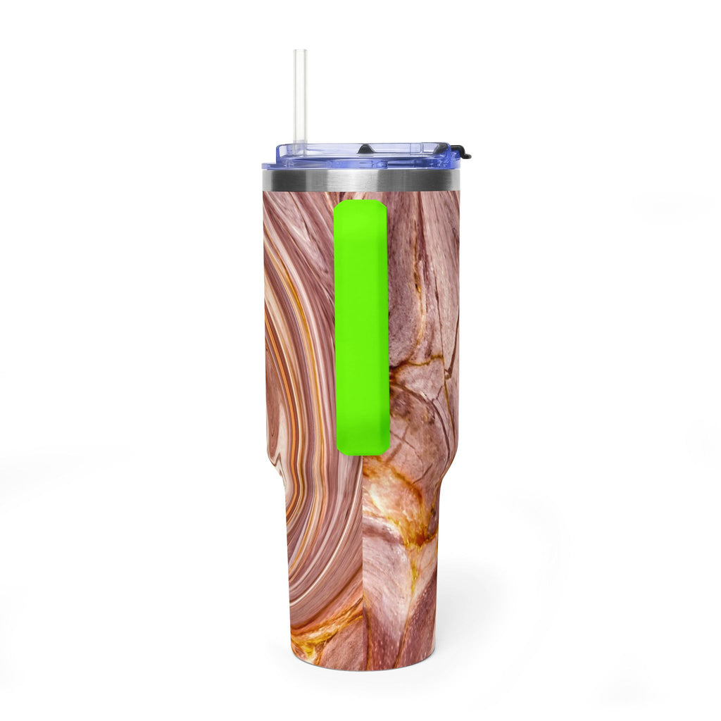 40oz Marble Swirl Thermal Tumbler - Insulated Travel Mug