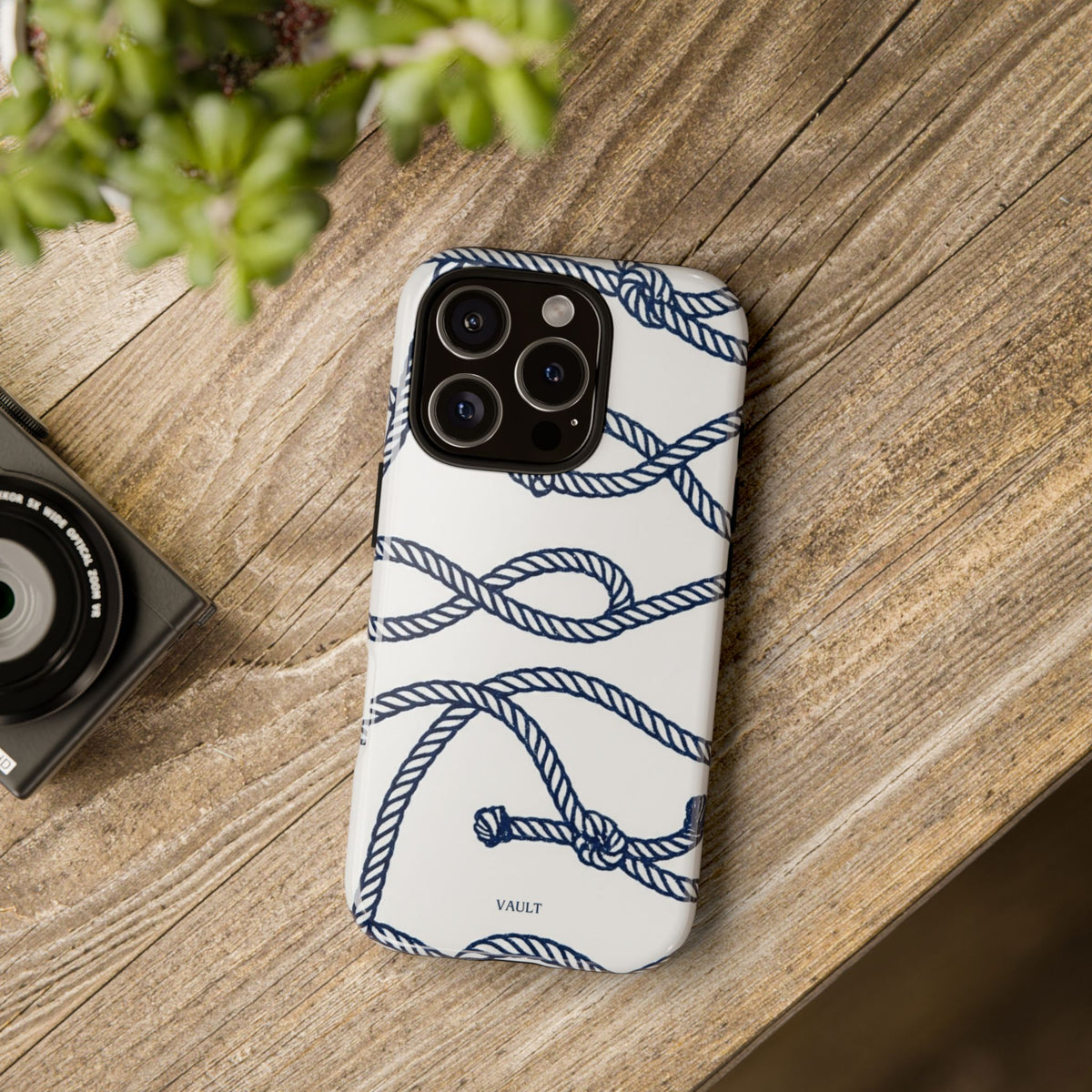 Nautical Rope Tough Case — Protective Phone Cover with Navy Knot Design