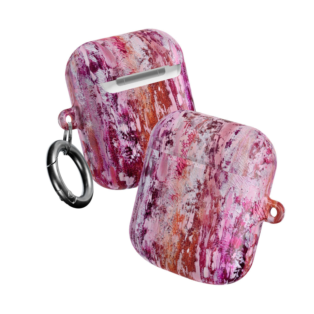 Abstract Pink Marble AirPod Case – Protective Artistic Earbud Cover