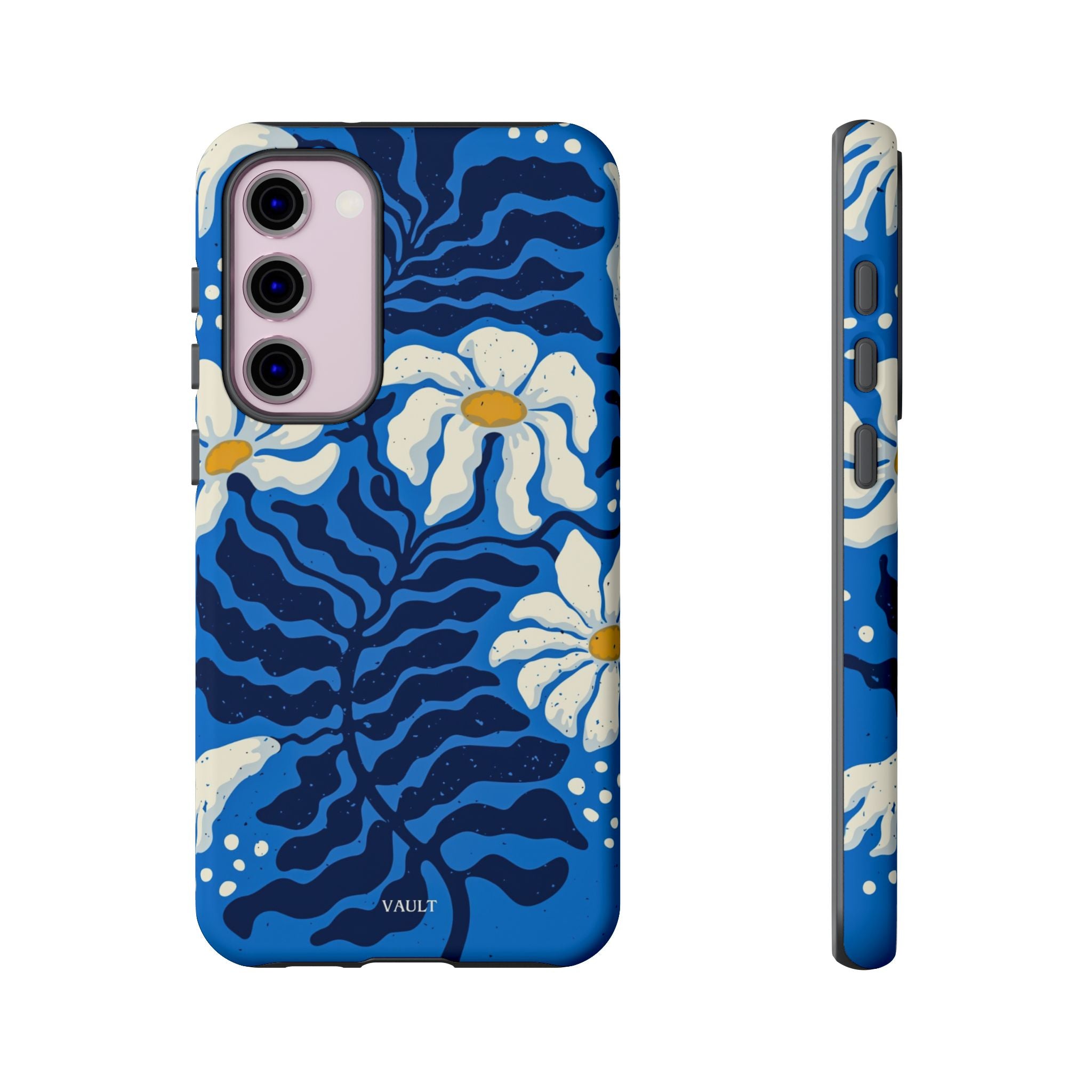 Blue Daisy Tough Phone Case — Floral Protective Phone Cover