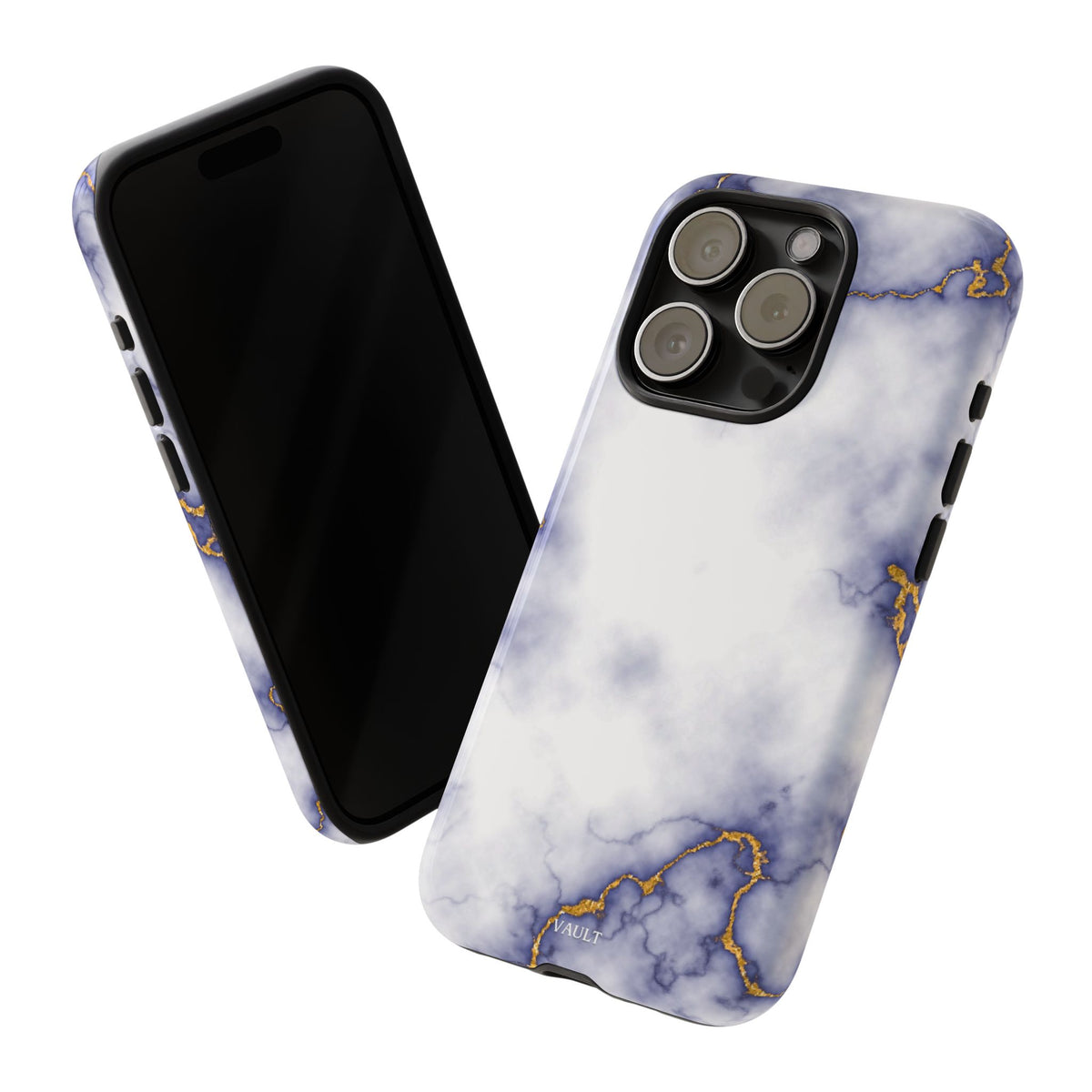 Purple Marble Tough Phone Case with Gold Veins