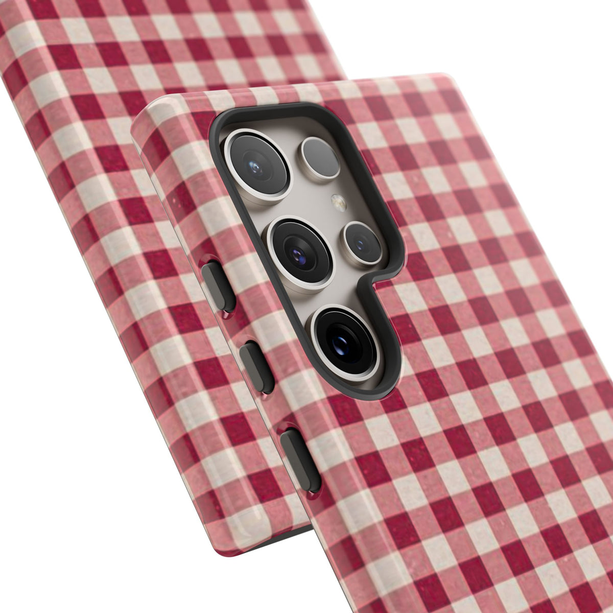 Gingham Phone Case — Red Plaid Tough Case
