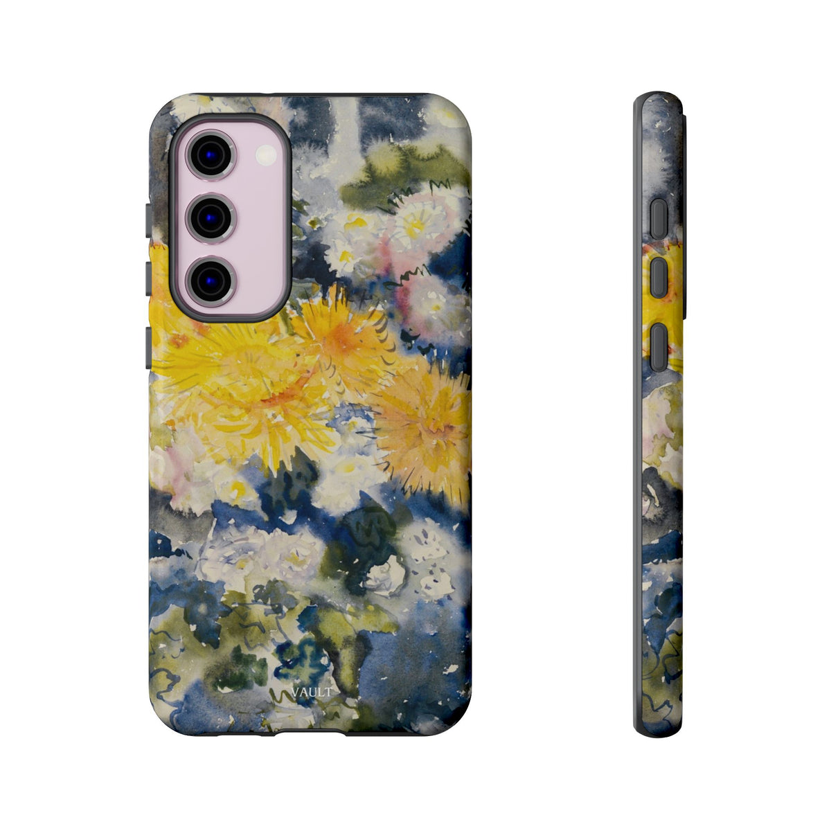 Floral Watercolor Phone Case – Yellow Chrysanthemums Design
