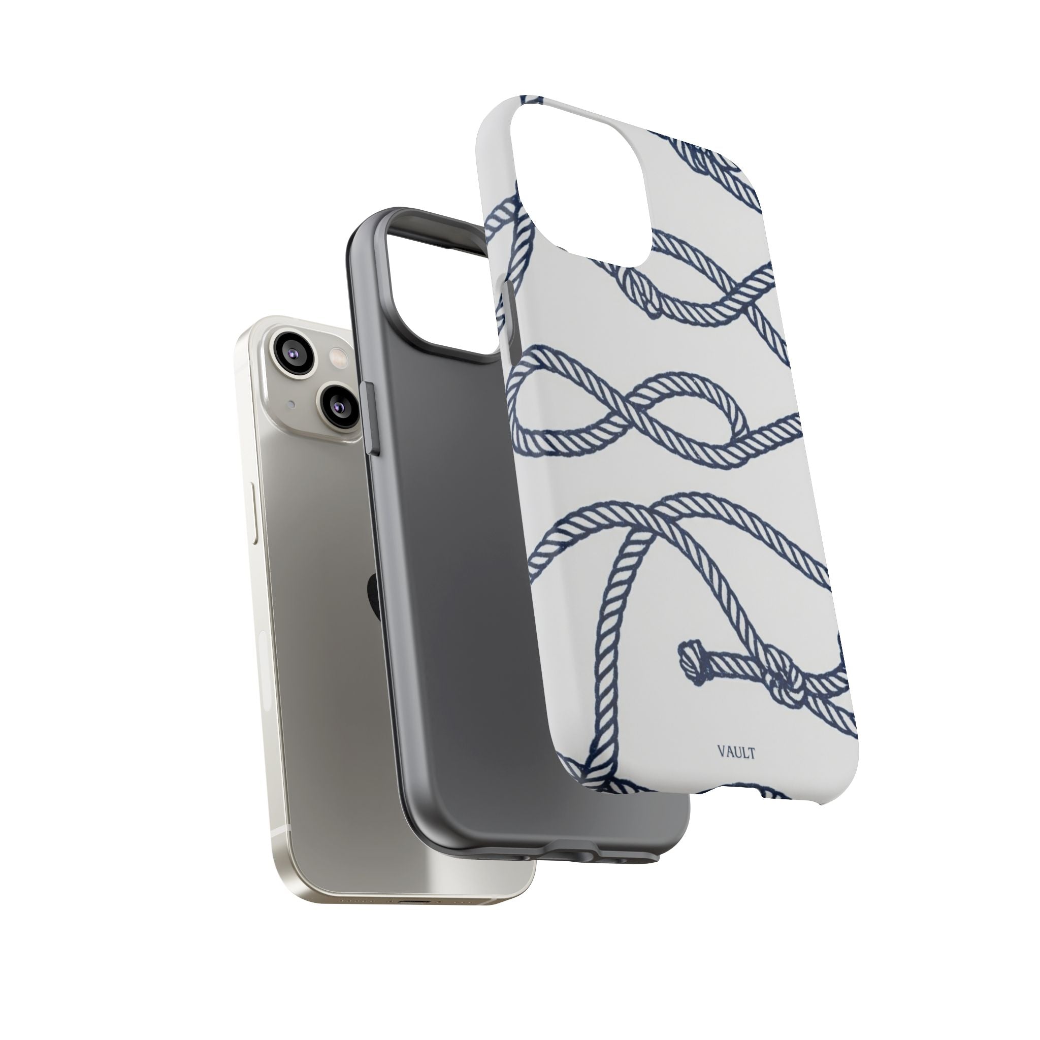 Nautical Rope Tough Case — Protective Phone Cover with Navy Knot Design
