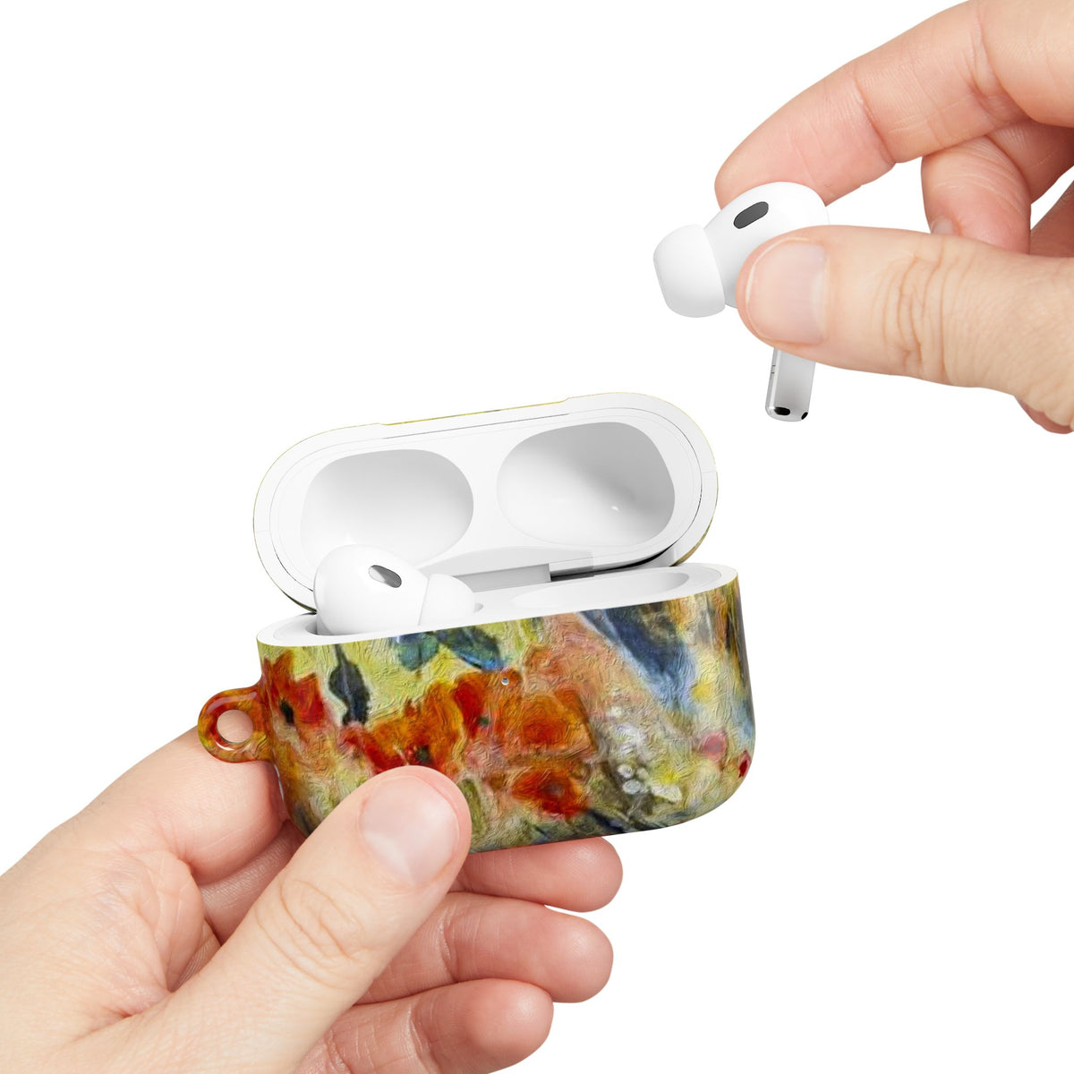 Floral Watercolor AirPod Case — Abstract Garden Protective Cover
