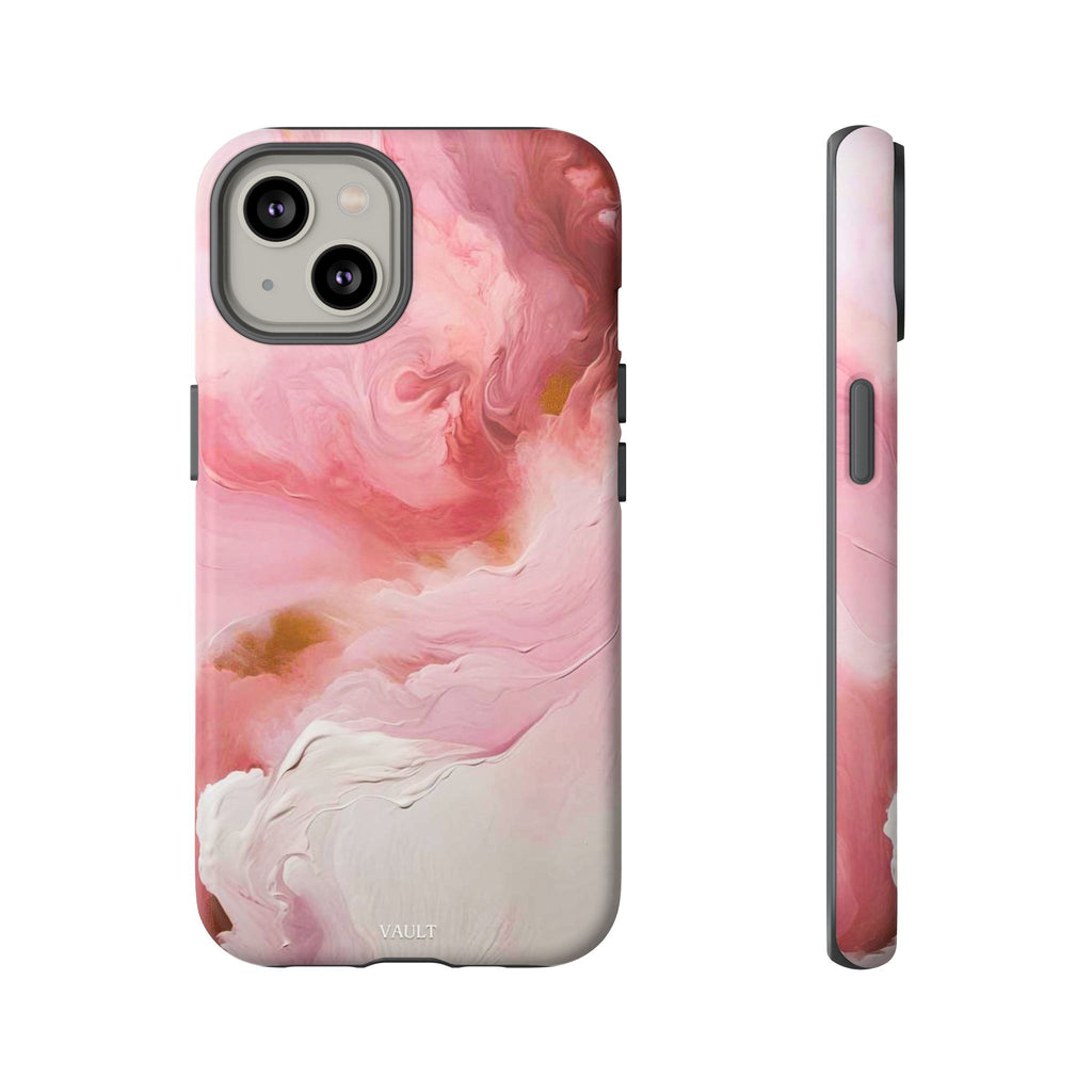 Pink Marble Tough Phone Case — Protective Artistic Phone Cover