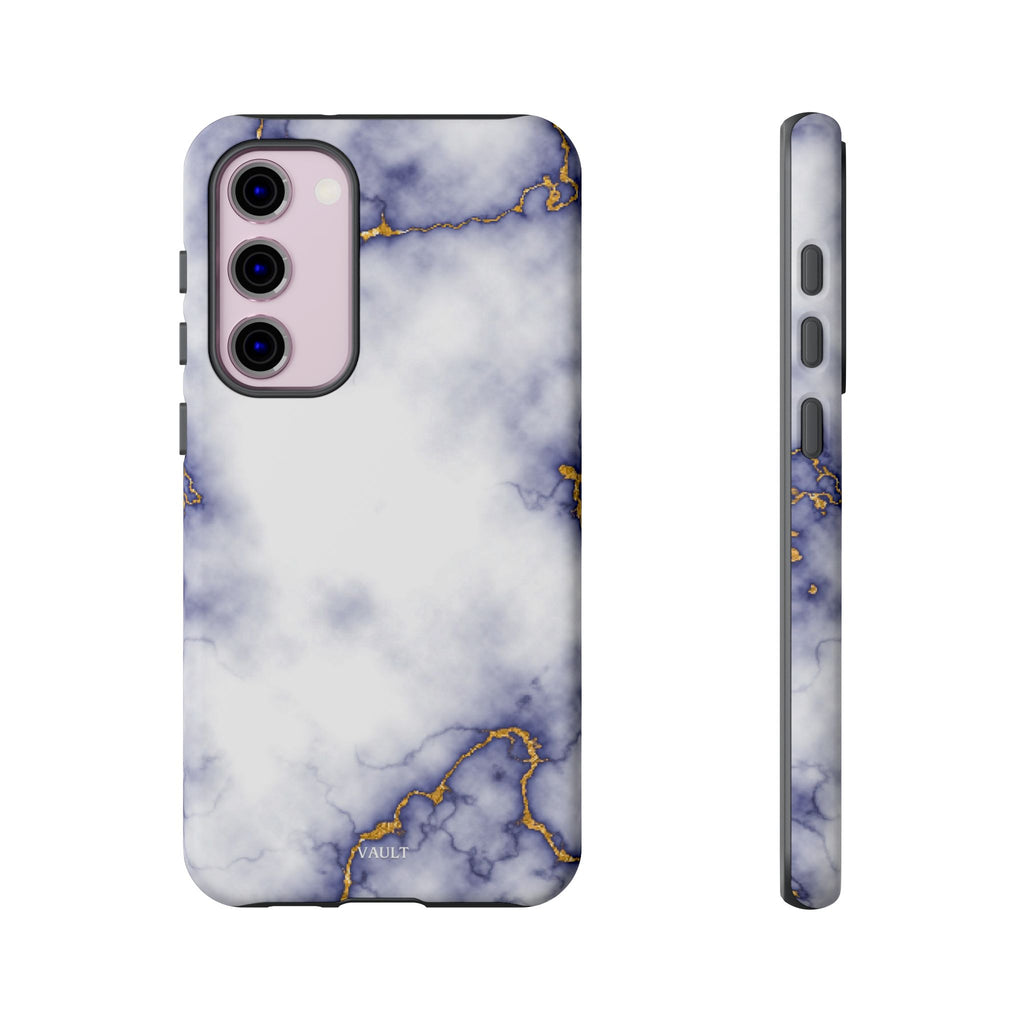 Purple Marble Tough Phone Case with Gold Veins