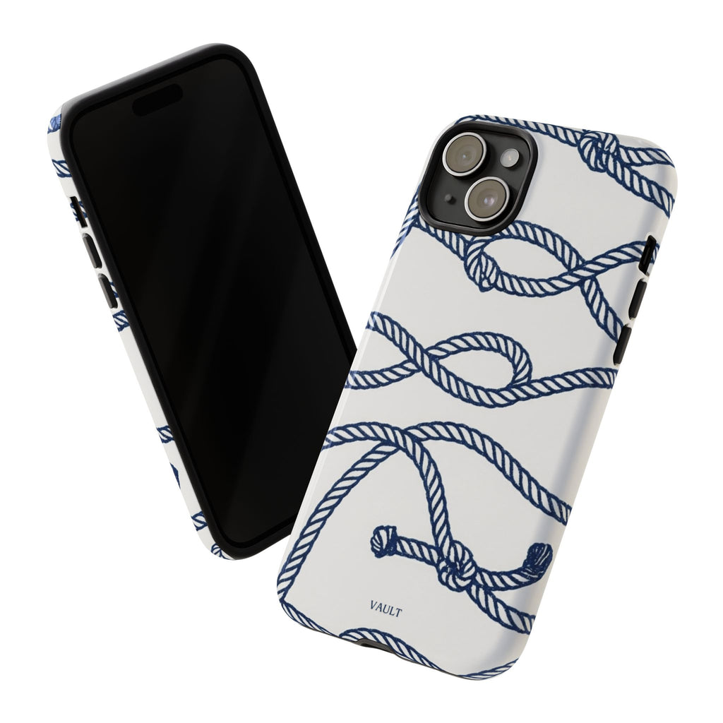 Nautical Rope Tough Case — Protective Phone Cover with Navy Knot Design