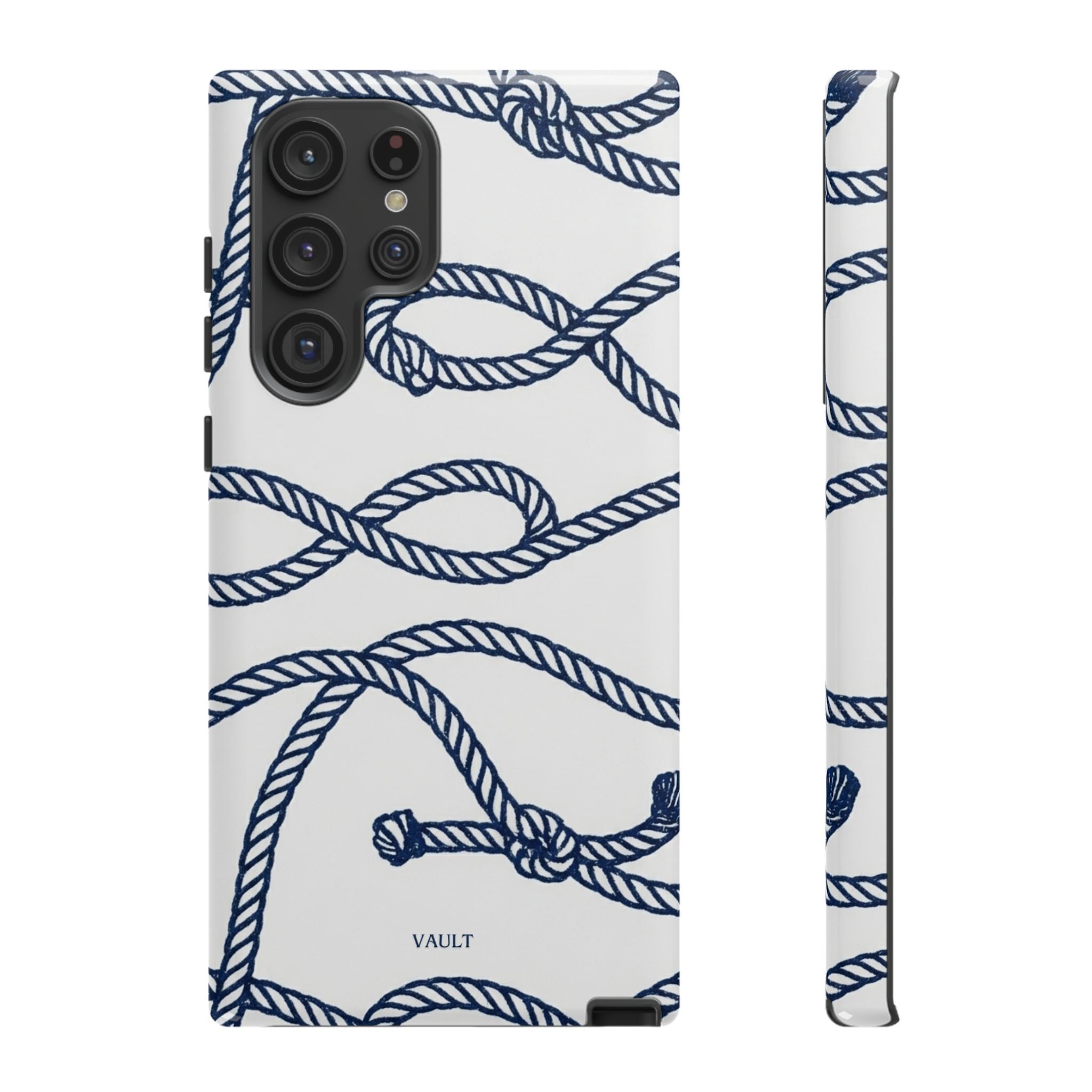 Nautical Rope Tough Case — Protective Phone Cover with Navy Knot Design