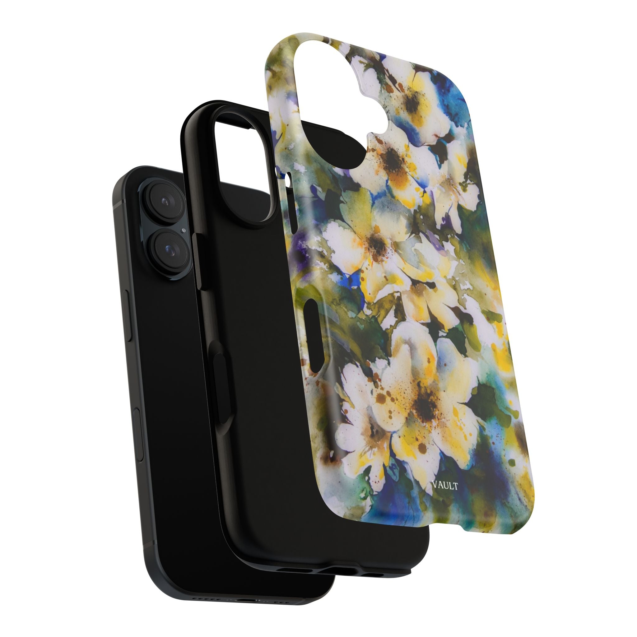 Floral Watercolor Tough Case – Yellow White Blossom Phone Cover