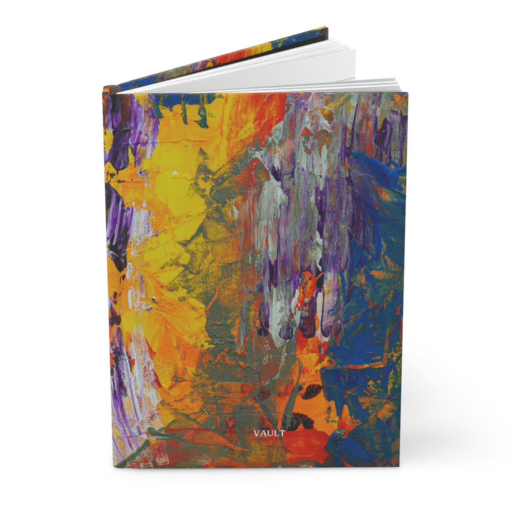 Hardcover Journal — Abstract Color Splash Matte Notebook for Artists & Writers
