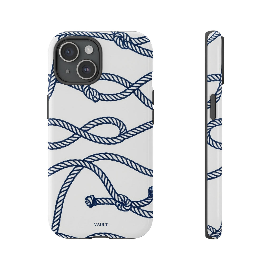Nautical Rope Tough Case — Protective Phone Cover with Navy Knot Design