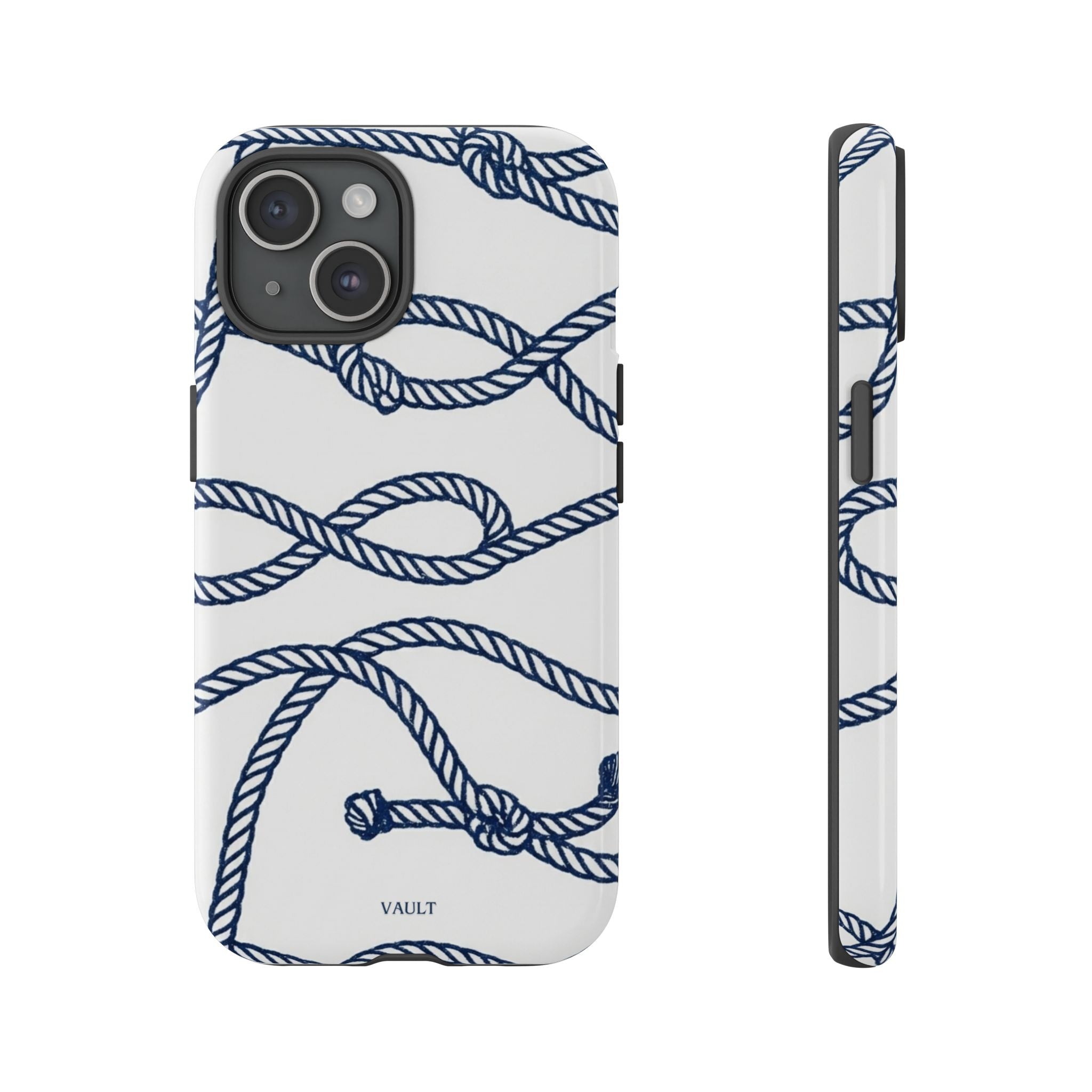 Nautical Rope Tough Case — Protective Phone Cover with Navy Knot Design