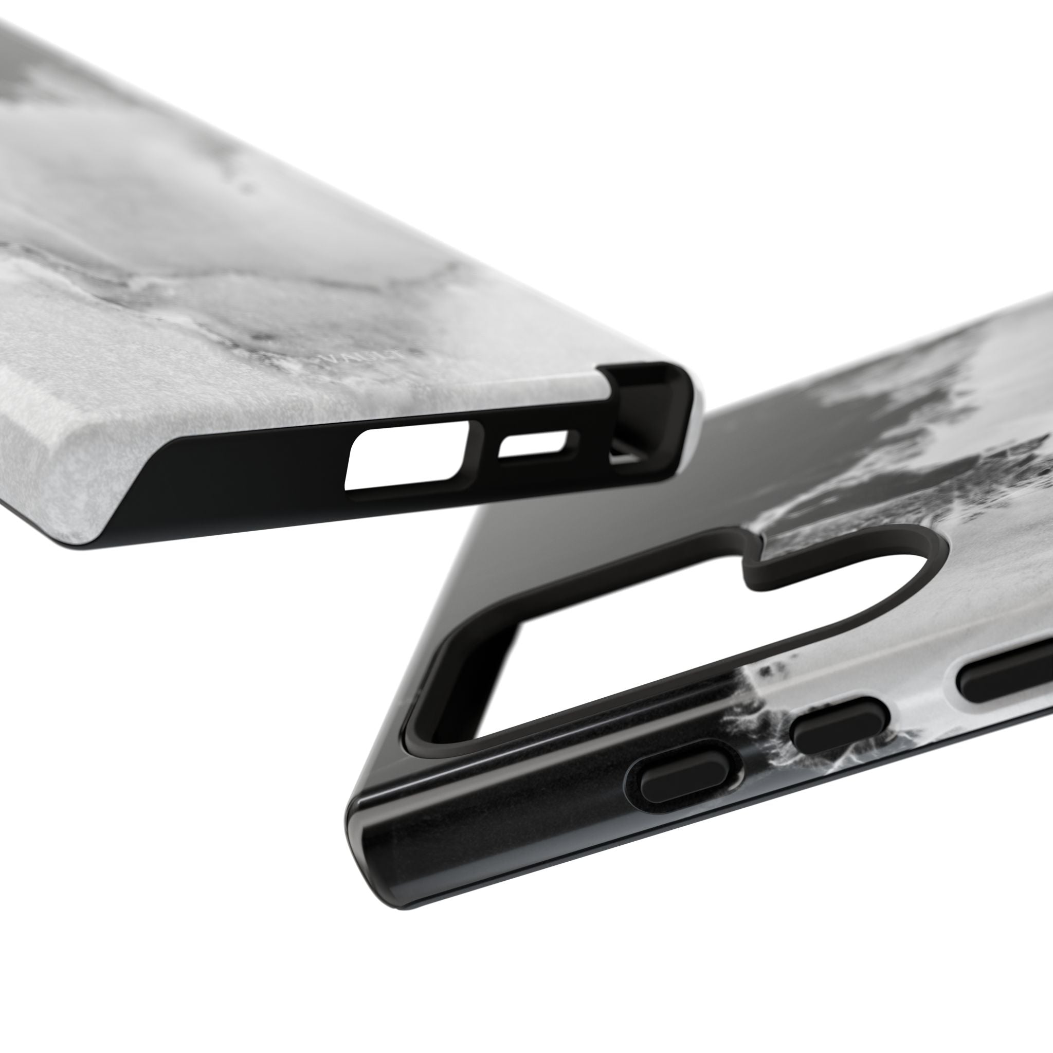 Marble Ink Tough Case — Black & White Abstract Phone Cover