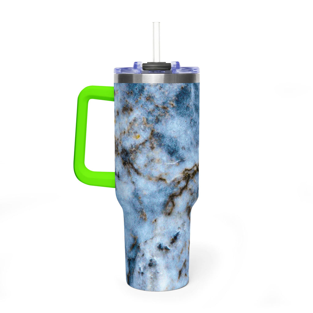 40oz Blue Marble Vacuum Tumbler