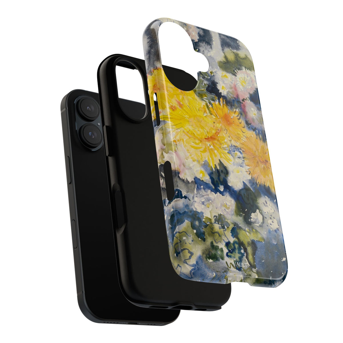 Floral Watercolor Phone Case – Yellow Chrysanthemums Design