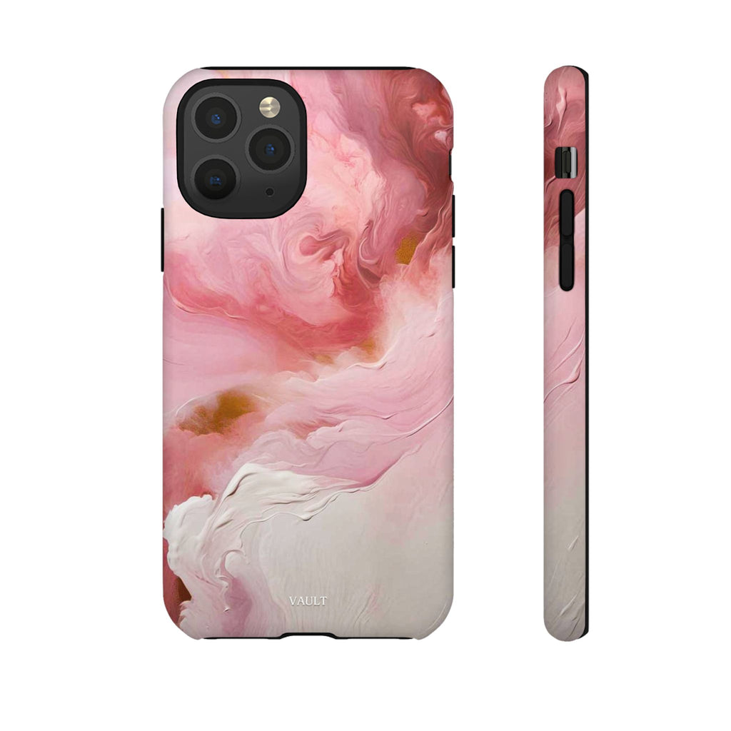 Pink Marble Tough Phone Case — Protective Artistic Phone Cover