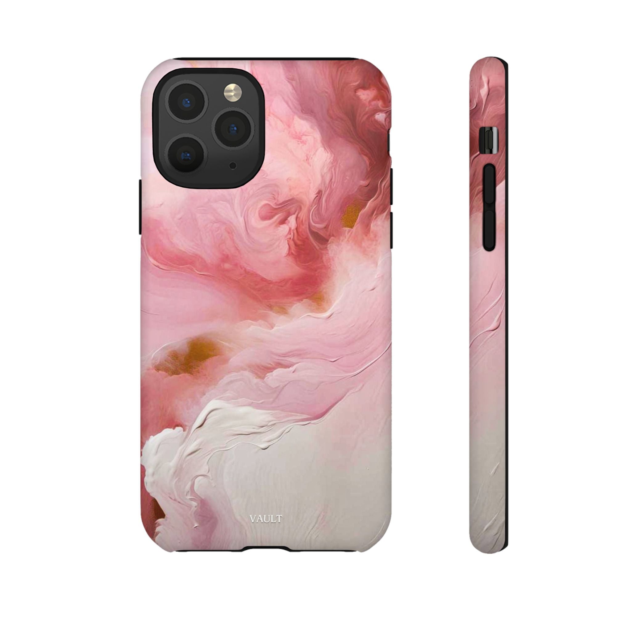 Pink Marble Tough Phone Case — Protective Artistic Phone Cover