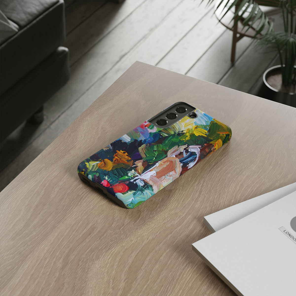 Abstract Paint Brushstroke Phone Case — Colorful Artistic Tough Case